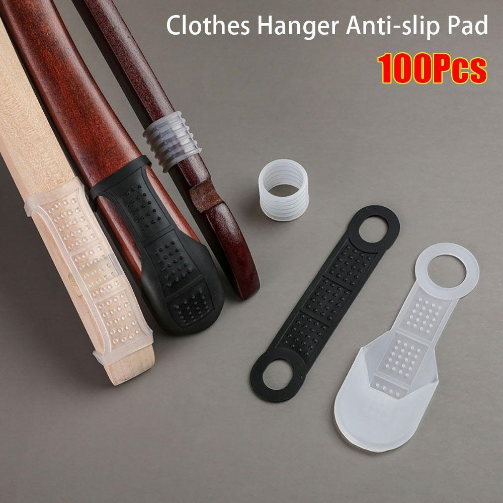 100Pcs Pad Mat Hanger Strip Transparent Anti-slip Gasket New Clothes Hanger Anti-slip Pad