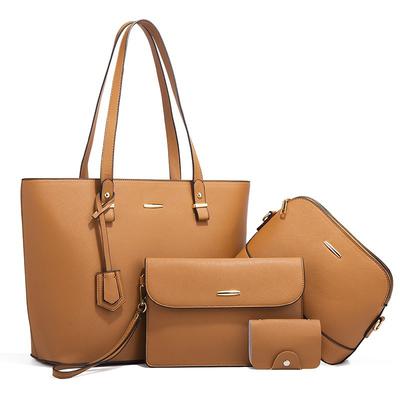 New Trendy Women's Bag Retro Socialite Shoulder Handbag Large Capacity Fashion Crossbody Four-Piece Set Mother-Daughter Bag