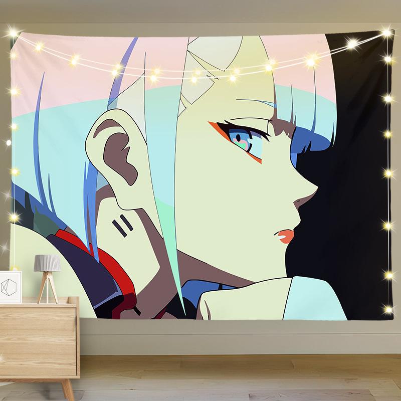 Short Plush Hanging Cloth Anime Background Cloth Bedroom Dormitory Decoration Painting Living Room Wall Cloth Hanging Blanket