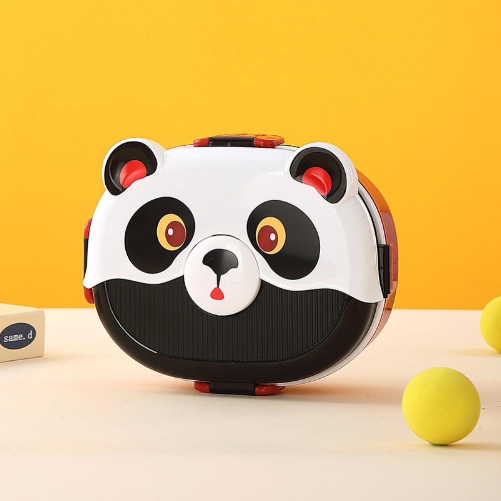 

Sealed Food Container Plastic Food Bowl Cartoon Thermos Bowl Microwave чёрный