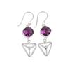 Amethyst Gemstone 925 Sterling Silver Jewelry Handmade Earrings 2.00" For Women EE-45-7