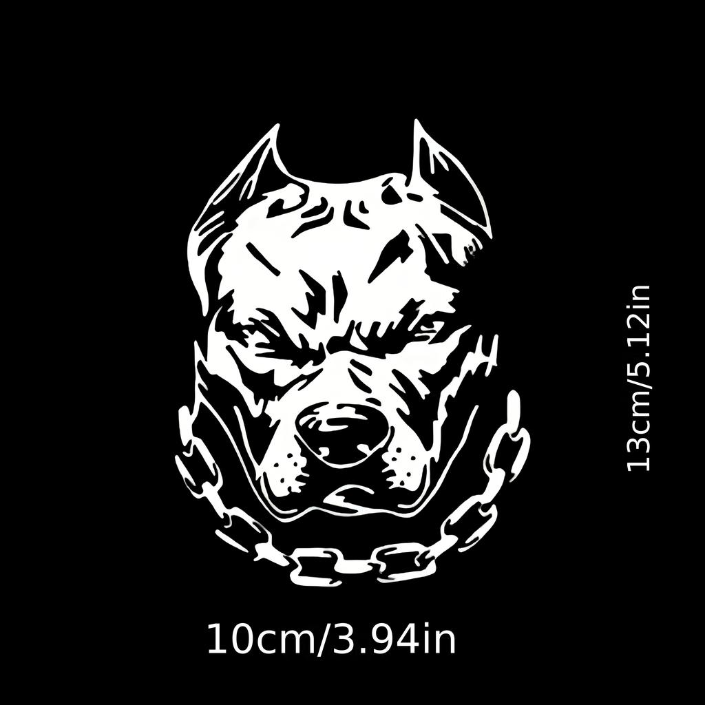 Simple Style Dog Head Car Stickers Show Strength and Courage, Fun Bumper Stickers, Car Decals, Vinyl Stickers for Cars, Trucks, Vans, Laptops