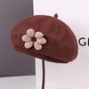 Fashion Autumn and Winter Small Face Big Head Circumference Beret Children Fashion Warm Painter Hat Versatile Newsboy Hat