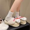 Girl's Heart Cute Kitten Bag Head Slippers Women's Season Thick Bottom Warm Women's Bag Head Cotton Slippers