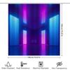 Luxurious LED Shower Curtain Futuristic Retro Style with Pink and Blue Lights Extra Long Waterproof Bathroom Decor