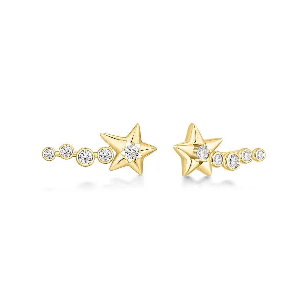 Ania Haie Gold Sparkling Meteor 925 Silver Earclimber/ Earrings E066-06G