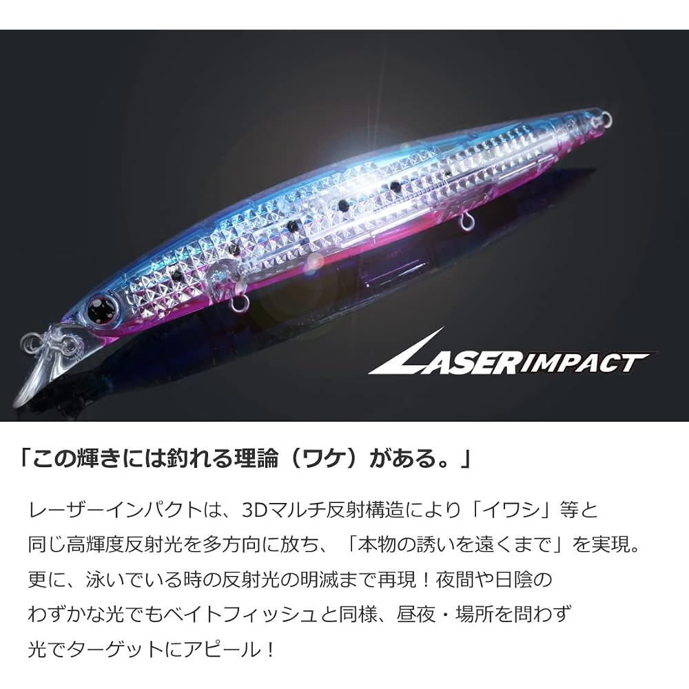 Daiwa Shoreline Shiner Z Vertis R125F-LI Fishing Lure with Laser Impact Chart Head 125mm
