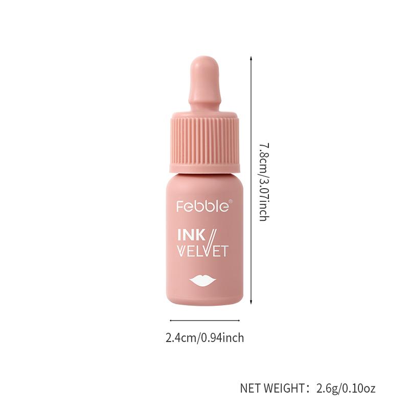 Febble 12 Color Ink Lip Gloss Matte Nude Velvet Liquid Lipstick Multifunctional Long-lasting Lip Cosmetics for Women & Girls