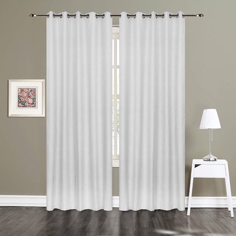 Simple Plain Curtain Cloth, Living Room Bedroom Balcony High Blackout Curtain Finished Product, Can Be