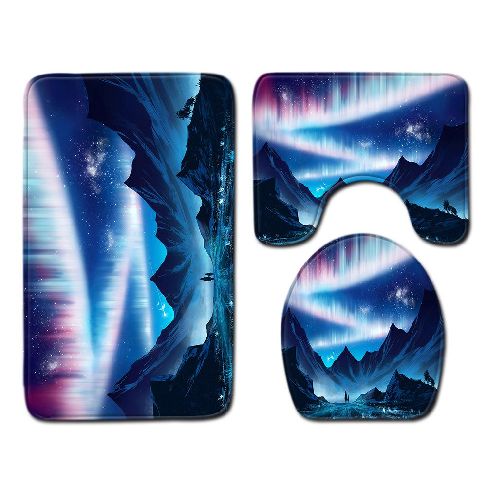 Star Bathroom Floor Mat Toilet Three-Piece Set