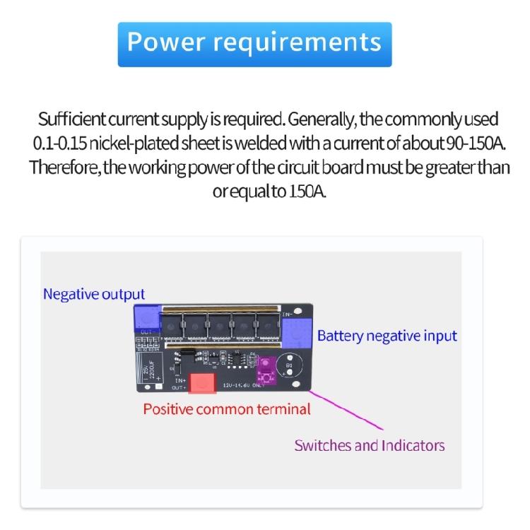Punktschweißer PCB Leiterplatte 12V 90-150A Batterie Energiespeicher Punktschweißer