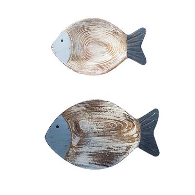 Holzfisch-Ornament zum Aufhängen, Wandkunst, Dekoration für Strandthema, Fisch-Skulptur