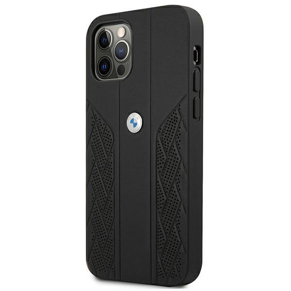 Bmw Case Bmhcp12Lrsppk Iphone 12 Pro Max 6.7 Black/Black Hardcase Leather Curve Perforate