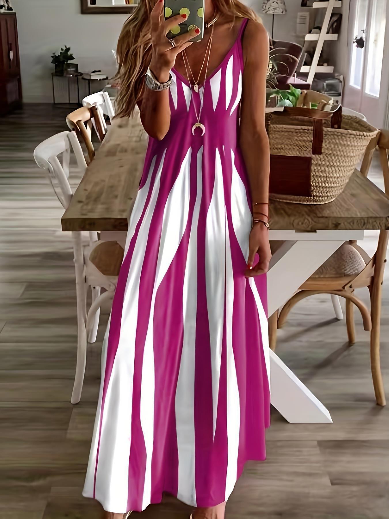 

2025 Trendy V-Neck Long Dress - Spring/Summer Collection XL