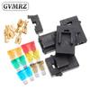 Conjunto de 5 Porta-Fusíveis com Terminal de Crimpage Fusível do Meio para Conector Automotivo de Carro 1A 2A 3A 4A 5A 7.5A 10A 15A 20A 25A 30A 35A 40A 45A 50A
