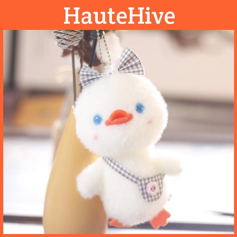 Charming Plush Duck Keychain Lovely And Fluffy Stuffed Animal Doll For Bags