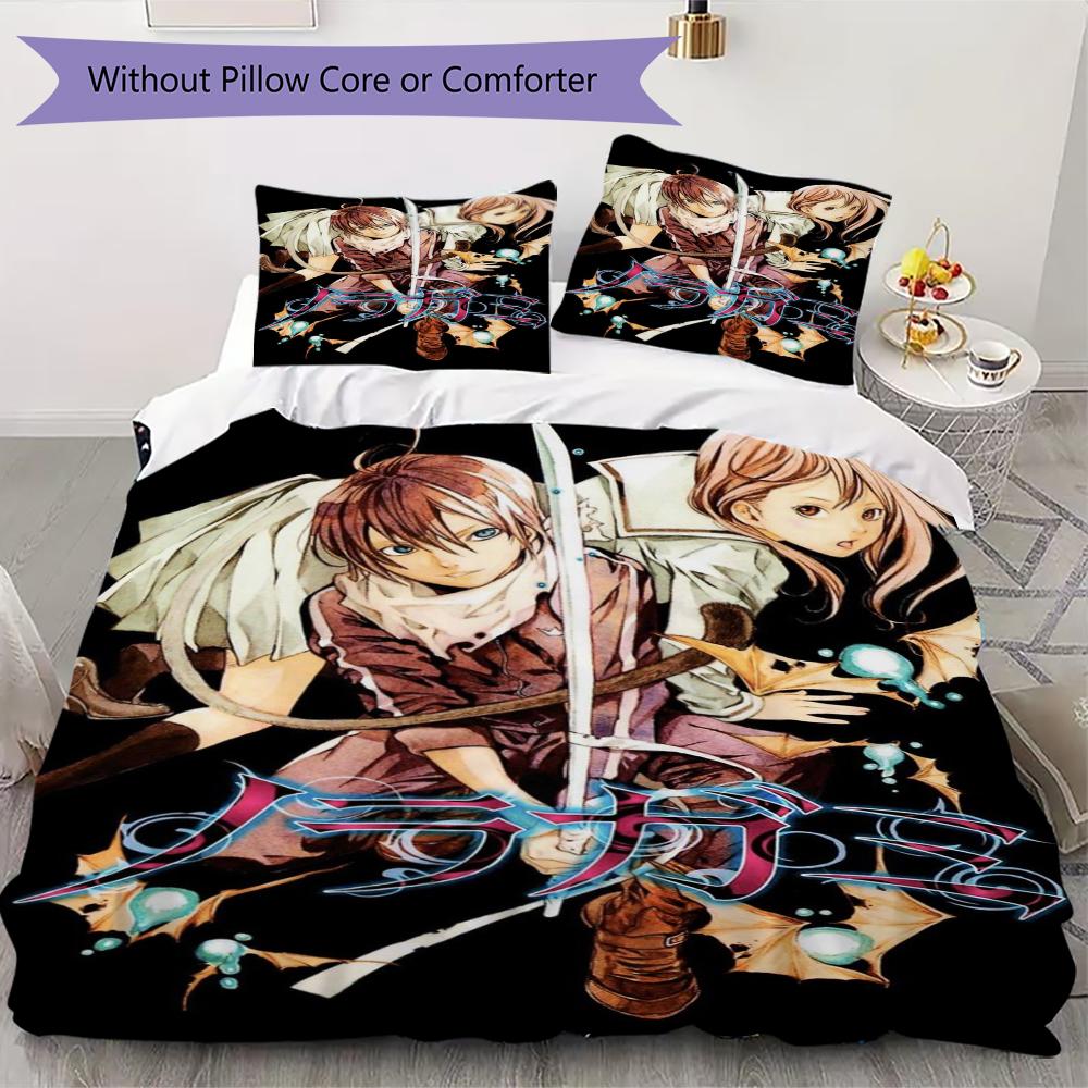 

Noragami Stray God Pattern Bedding uilt Set uilt Cover Pillowcase Home Decoration Birthday Gift (1 * duvet cover + 2 * pillowcase without core)98 135x200cm