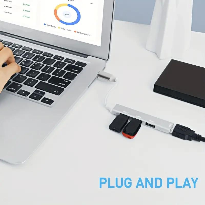 467 USB Dock Multi- Wire Divider High Speed Transmission One Drag Four Expanders for Mobile Phone Computer