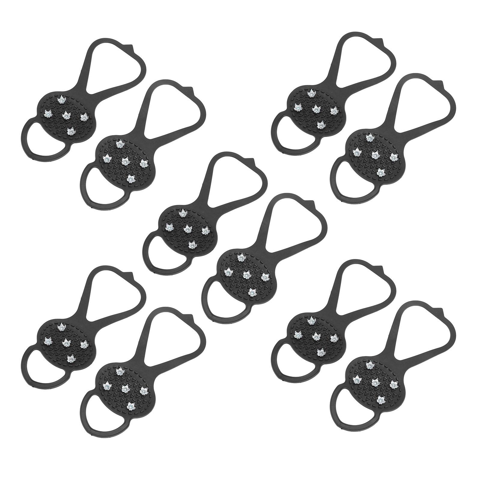 

5 пар шипов для льда и снега с противоскользящей эластичной внешней лентой для легкого надевания на снежную поверхность