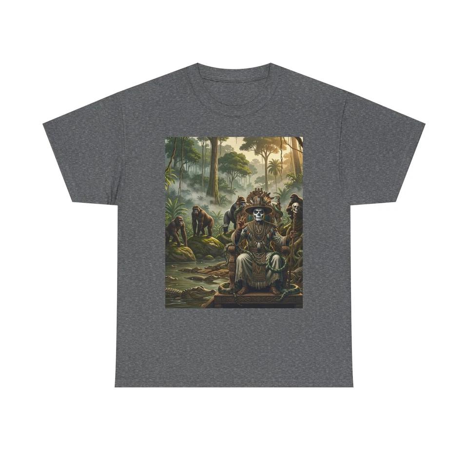 Jungle Expedition Scene T-Shirt | Vintage Tropical Illustration 5 S