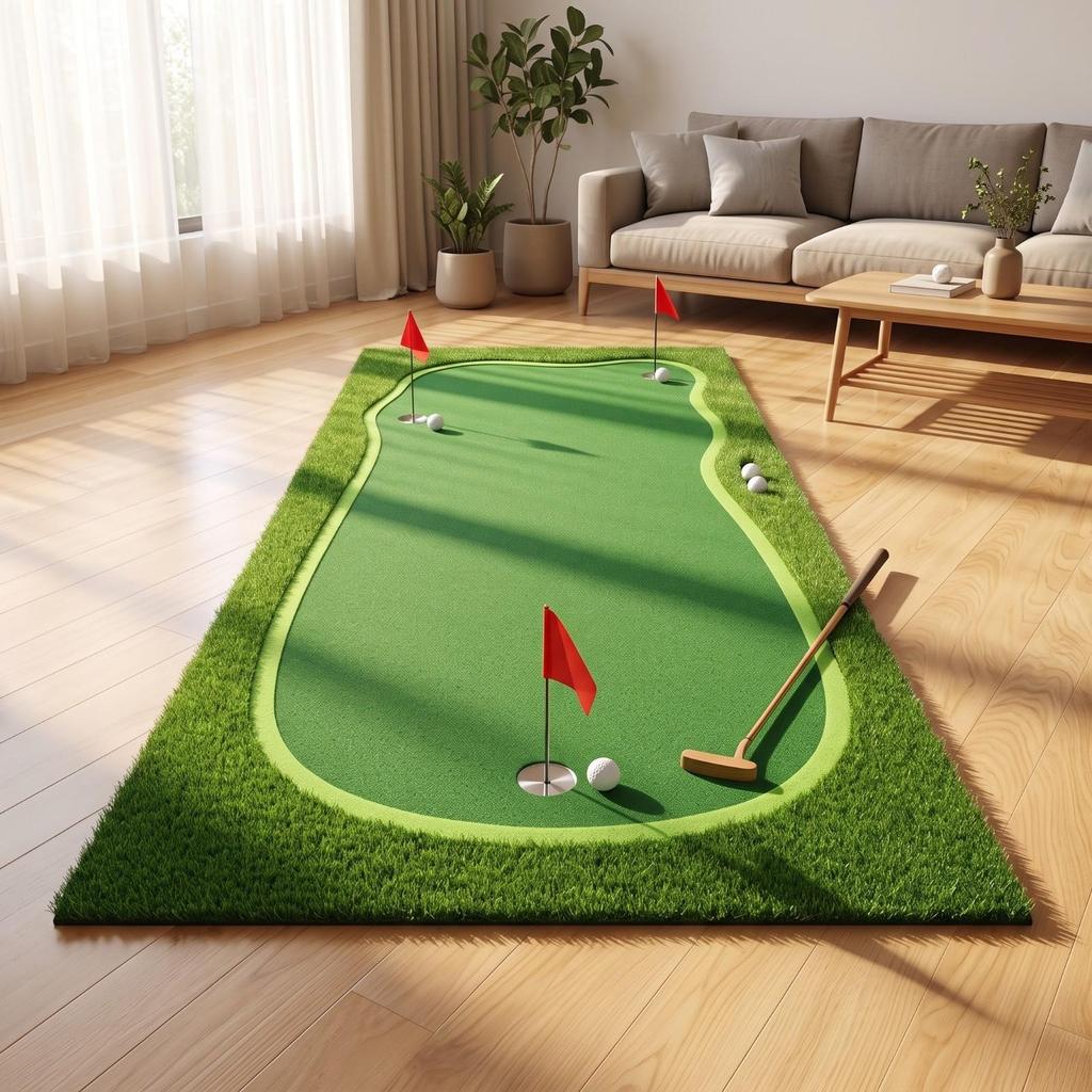Stable Golf Putting Surface | Multiple Hole Cutouts, Green with