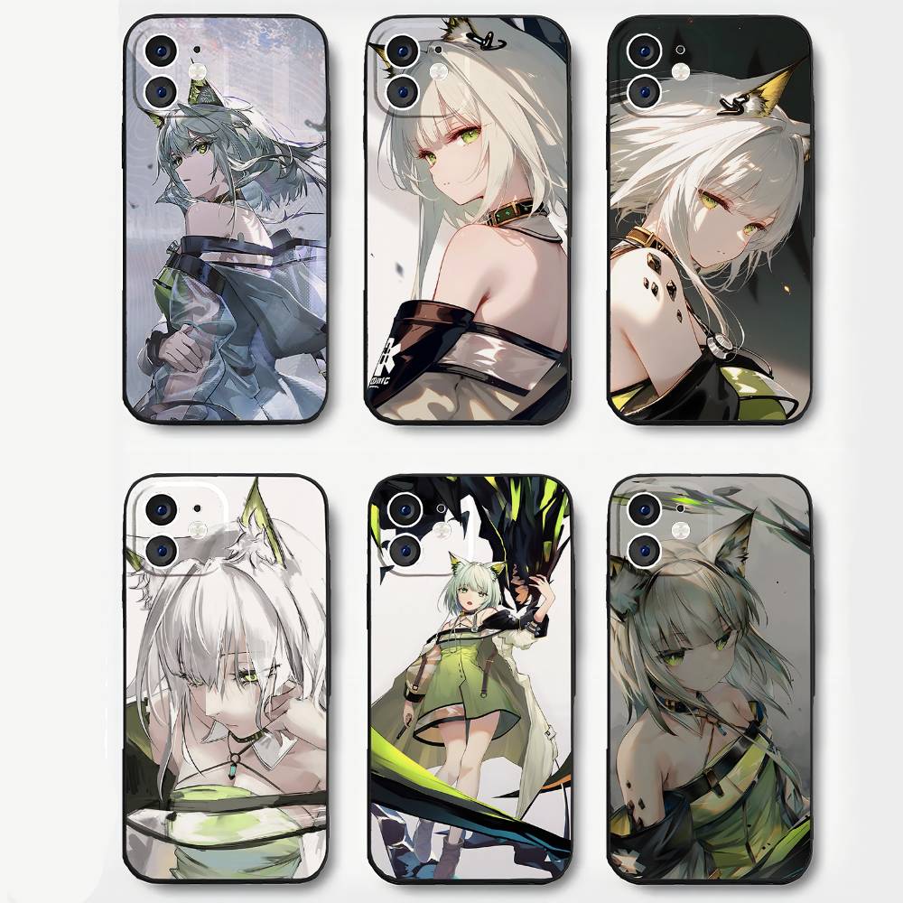 Kal'tsit Animated Game A-Arknights Phone Case For IPhone 17 Air 16 15 14 13 Pro Max 11 12 Black Silicone Cover