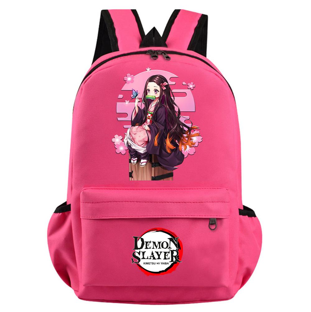 Colorful Anime Demon Slayer Printed Backpack for Teenager Girl Boy Student Schoolbag Women Large Capacity Waterproof Travel Bag Rucksack Gift