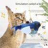 Cat Teaser Toy Interactive Imitation Bird Squeaky Catnip Kitten Toy Hanging Door Cat Feather Toy Accessories