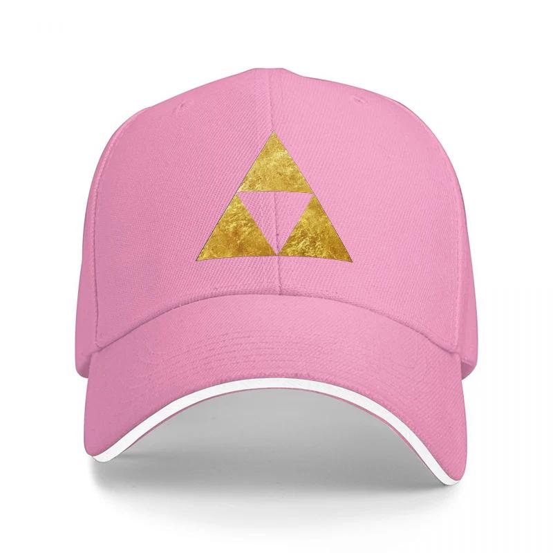 Triforce Symbol Baseball Cap Black Gold Embroidered Design Classic Adjustable Hat for Fans of Legend of Zelda Series