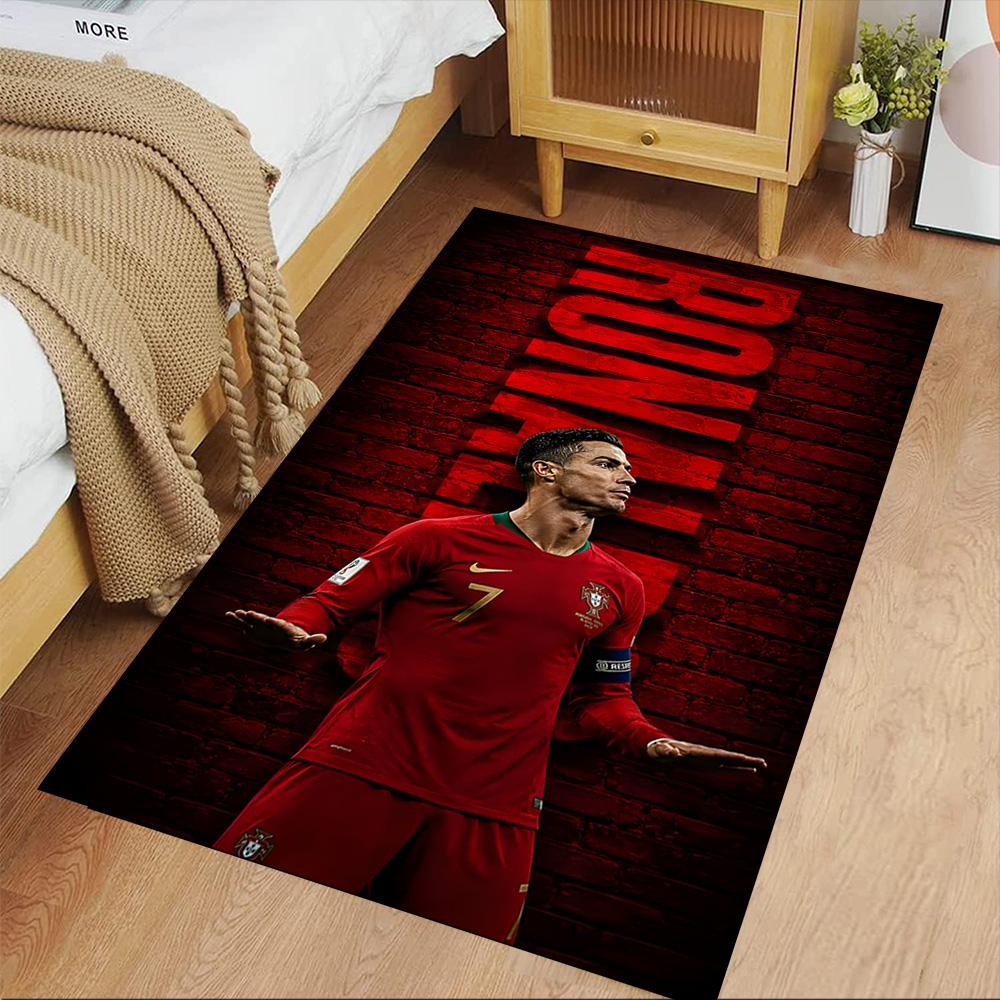 Cristiano Ronaldo Celebration Area Rug Suitable for Entryway Living Rooms Game Room Outdoor Antislip Carpet Anime Office Decor