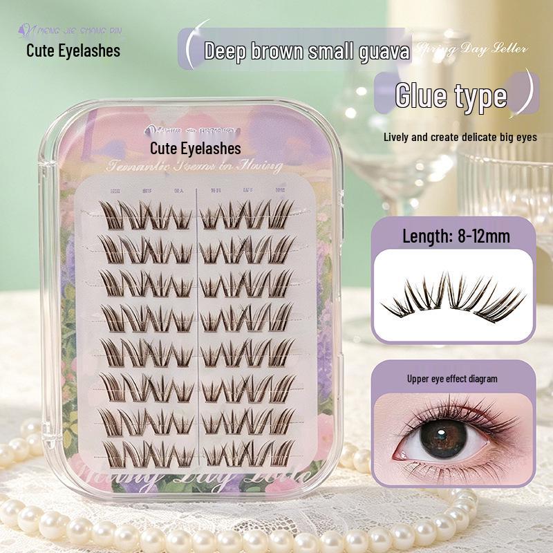 Adhesive-Free Qingqiu Tuoshan Fox Eyelashes: Thick, Natural Black-Brown Chinese Style