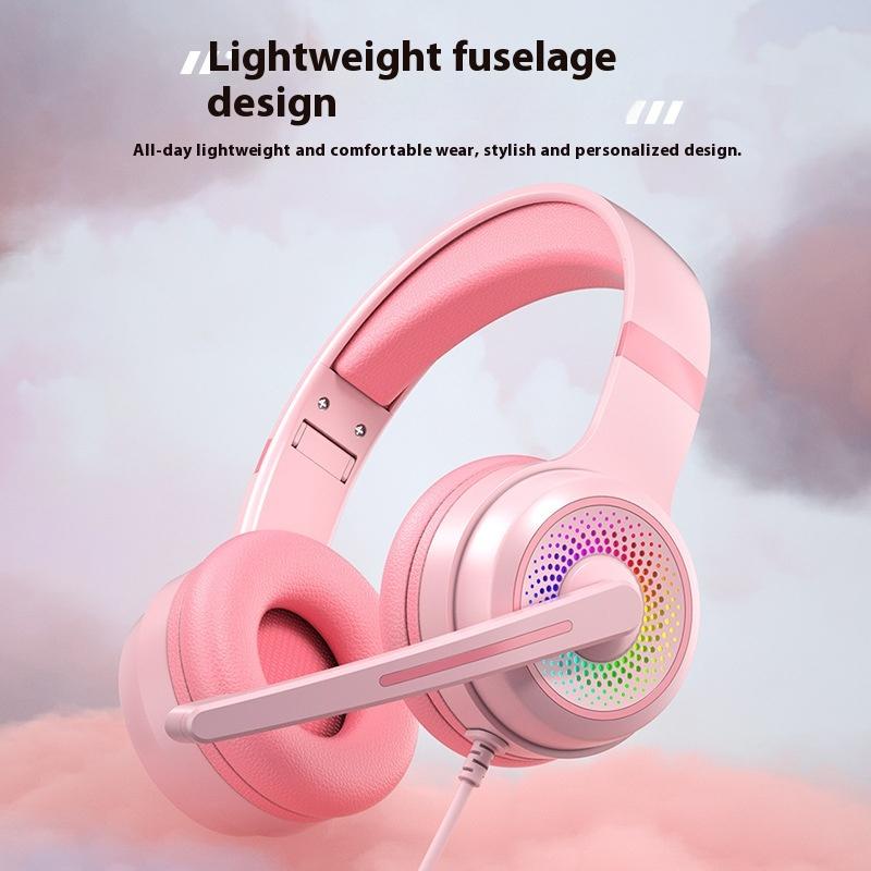 Head-mounted E-sports Game USB Wired Headset RGB Magic Light Effect Computer Headset
