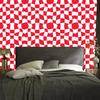 Wallpaper Free checkerboard red and white, coral background 50x1000