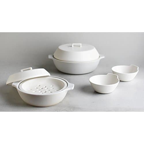 KINTO KAKOMI IH Earthenware Pot, 2.5L, White, Gift, 25192