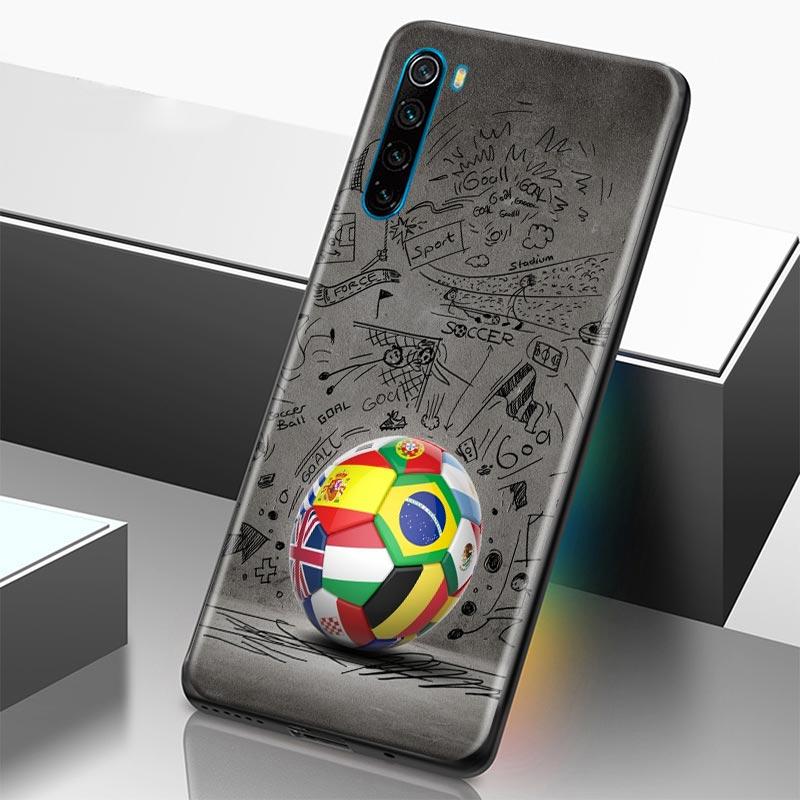 Fire Football Soccer Ball Phone Case For Xiaomi Redmi 15 15C 4G Note 15 14 13 Pro Plus 5G Soft Cover For Redmi Note 15Pro 14PRO