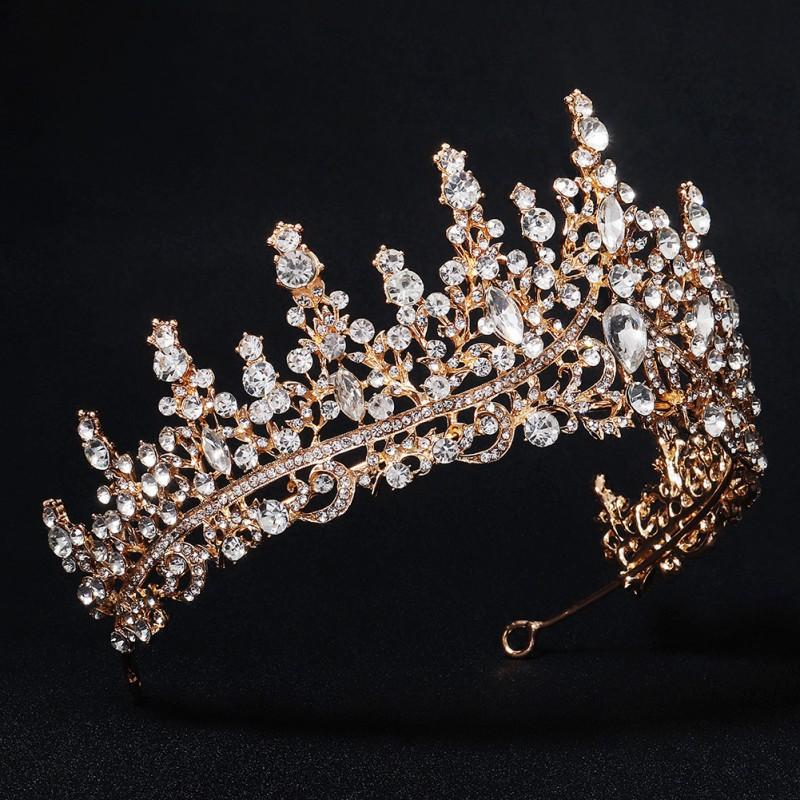 Luxury Atmospheric Princess Crown High Inlaid Queen Hair Bride Headwear