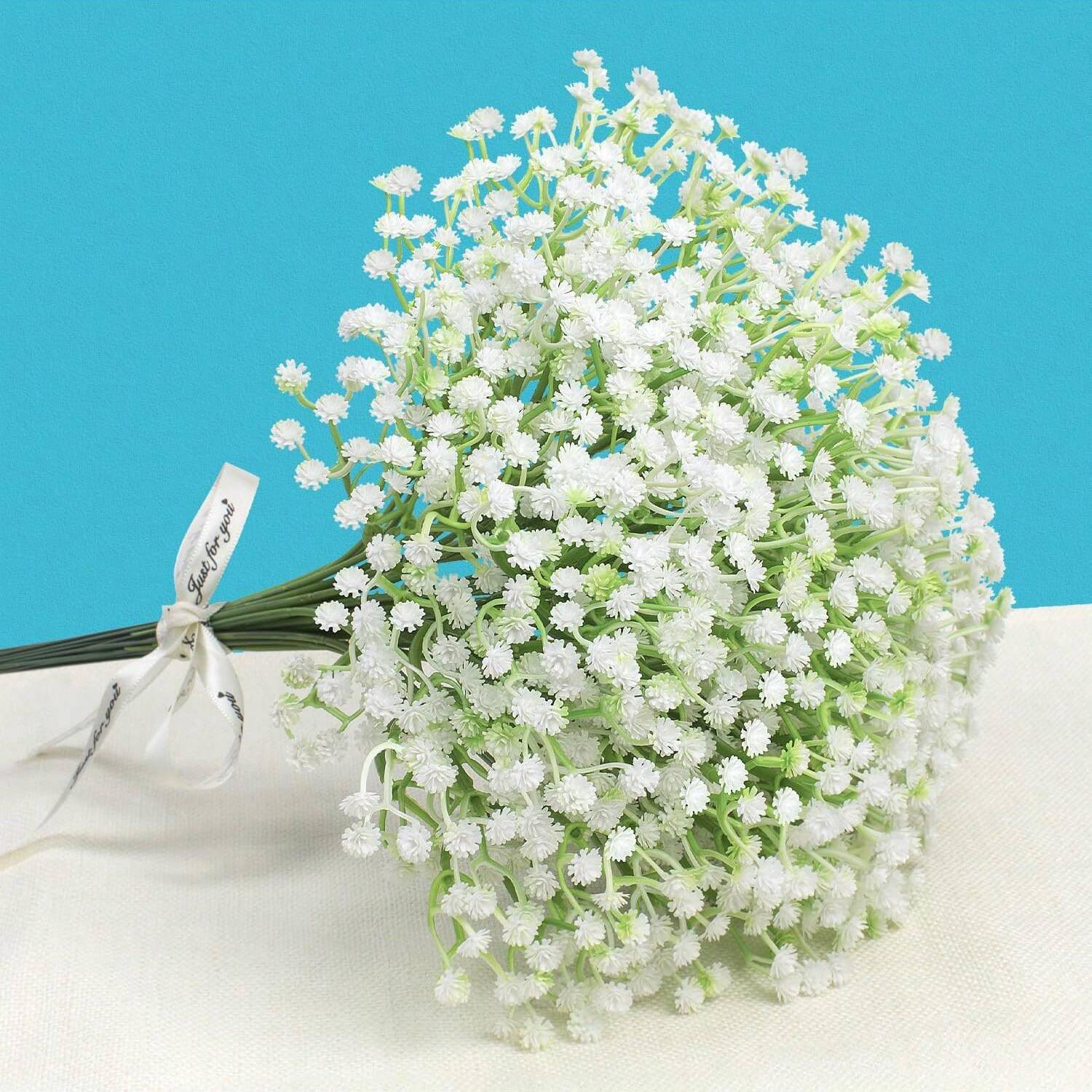 

Artificial Plastic babysbreath Flowers Fake Plants Wedding Room Home Party Gifts Handheld Arrangement Festival Decoration table 5PCS белый