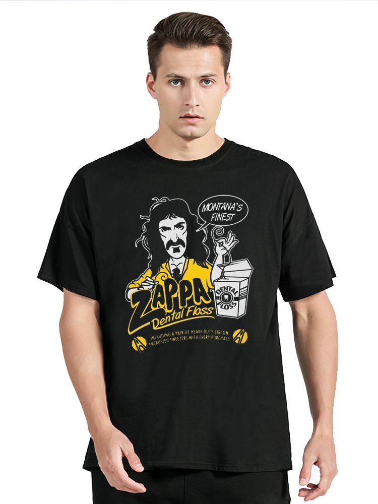 

Frank Zappa t-Shirt Men s Black Graphic TShirt Cotton Retro Men Clothing Oversized Tees Tops 3XL