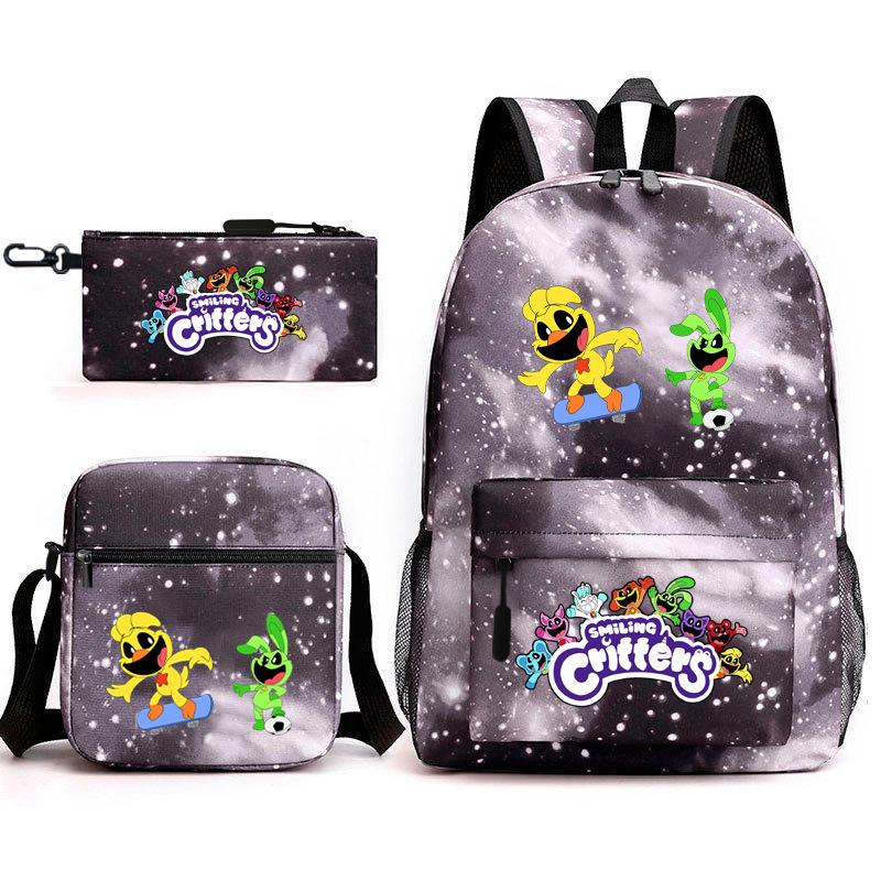 School season starry sky primary school student schoolbag smiling animal leisure backpack