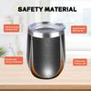 12oz Wine Tumbler with Lid, Stainless Steel Travel Mugs Stemless Double Wall Insulated Coffee Cup, Insulated Wine Glasses Travel
