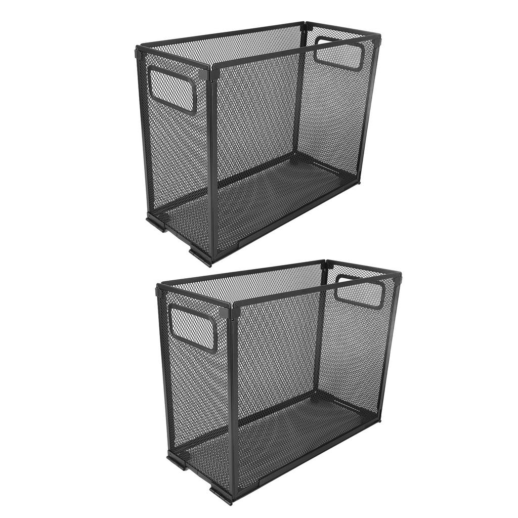 2pcs Mesh File Holder Foldable Metal Mesh File Organizer for Letters Legal Documents Folders Office