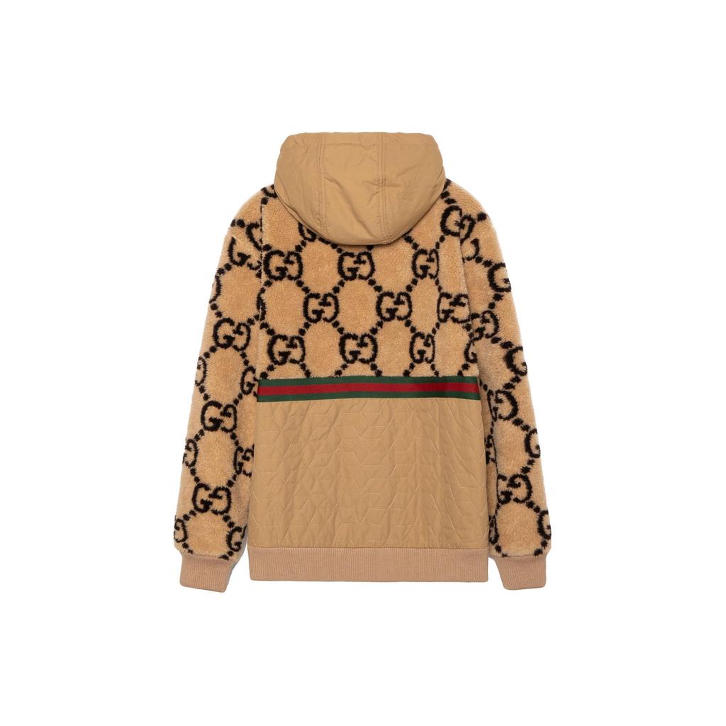 Gucci Gg Jacquard Oversized Hooded Wool Jacket 706419-XJETL-2066