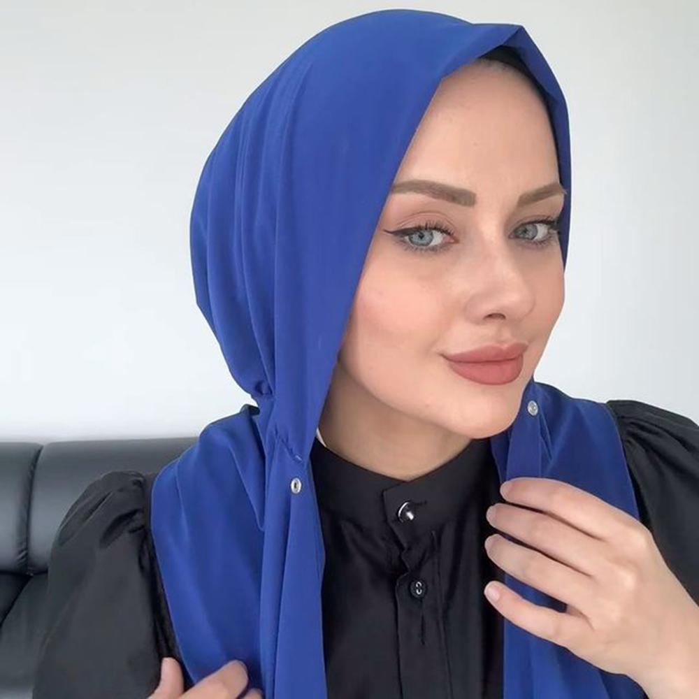 Yto Home Women's Ready To Wear Fastener Instant Hijab For Muslim Full Cover Head Wraps Scarf Islam Turban Caps Turbante Mujer