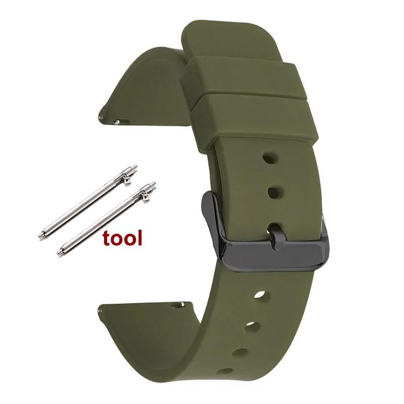 Bracelet Silicone à Libération Rapide 12/14/16mm 18mm 20mm 22mm 24mm Étanche Caoutchouc Bracelet pour Montre Connectée Huawei GT2/GT3
