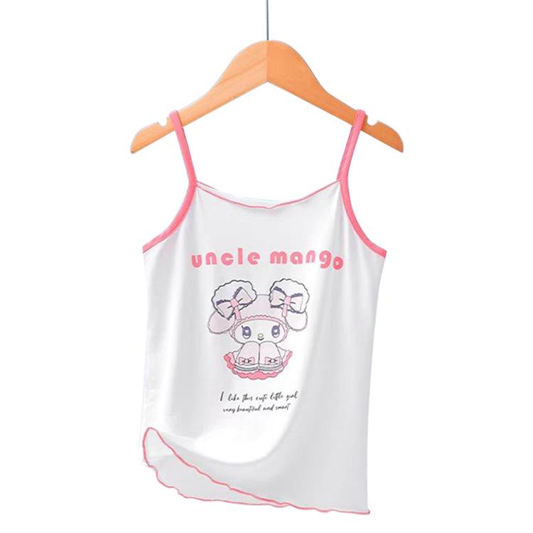 Girls' Summer Ice Silk Cartoon Camisole – Lightweight and Versatile