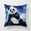 Cute Panda Print Pillowcase Home Bedroom Living Room Sofa Cushion Cover 45X45Cm Peach Skin Pillowcase Gift