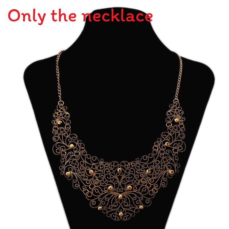 

Vintage European Exaggerated Necklace With Hollow Carving For Gift Weddings And Travel Souvenirs