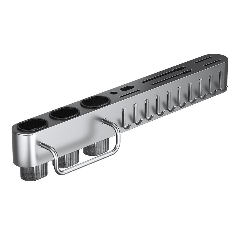 Space-Saving Wall-Mounted Kitchen Organizer: No-Drill Knife, Utensil & Chopstick Storage Rack