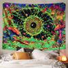 1PC fluorescent mushroom flower plant tapestry, UV responsive eye tapestry, butterfly, snake tapestry, galaxy tapestry