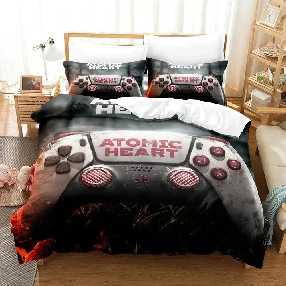 Game Atomic Heart Bedding Set Duvet Cover Bed Set Quilt Cover Pillowcase Comforter King Queen Size Boys Adult Bedding Set